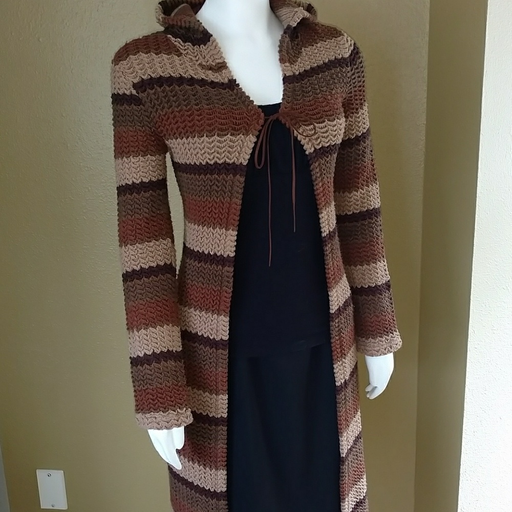 Bohemian Hooded Long Duster XS
